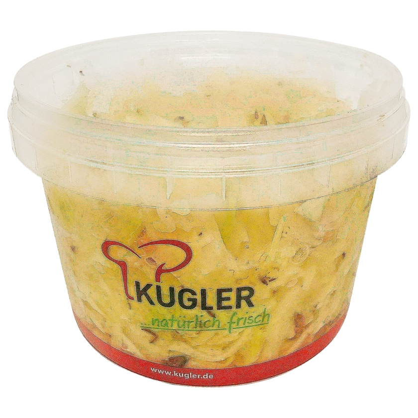 Kugler Weißkrautsalat mit Speck und Kümmel in Essig-Öl-Dressing 500g